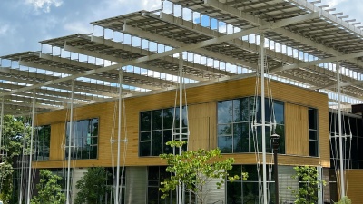 The Kendeda Building for Innovative Sustainable Design, a certified “Living Building,” at Georgia Tech, is a case study in Matisoff's book. Credit: Daniel Matisoff