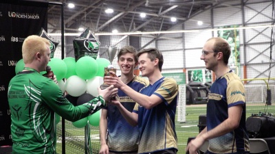 Students Matt Kelsey, Luke Lawver, and Tanner Beard participated in the 2022 Collegiate Drone Racing Championship in Grand Forks, North Dakota.