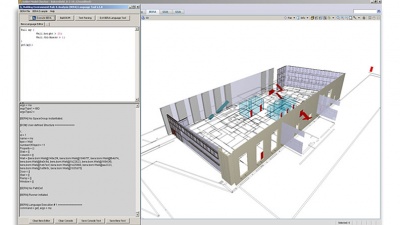 Screenshot from an architectural "rule checking" project sponsored by the Digital Building Laboratory 