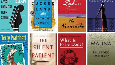 Book jackets for What to Read, Spring Break 2023