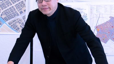 Perry Yang with Tokyo Smart City designs, in the Eco Urban Lab