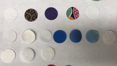 Some of the mask fabric samples tested by Georgia Tech researchers. (Credit: Taekyu Joo, Georgia Tech) 