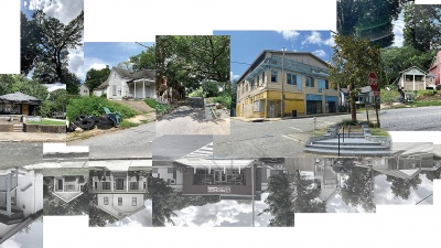 A photo collage of the English Avenue project the way it is now and the way it could be. Photo: Monica Rizk, M Arch 2022
