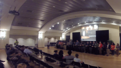 Recognized annually on November 20, Transgender Day of Remembrance honors the memory of those murdered because of anti-transgender violence. So far in 2015, 22 transgender and gender non-conforming people have been killed in the U.S., and 19 of these were trans women of color. At the start of the Transgender @ Tech workshop, 22 Georgia Tech employees and students participated in a candlelight vigil to remember those who were lost to anti-transgender violence in the past year.