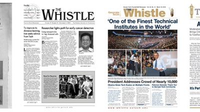 Images of Georgia Tech's faculty/staff newspaper throughout the years
