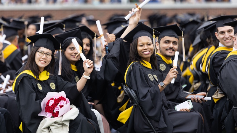 Master's graduates at Commencement