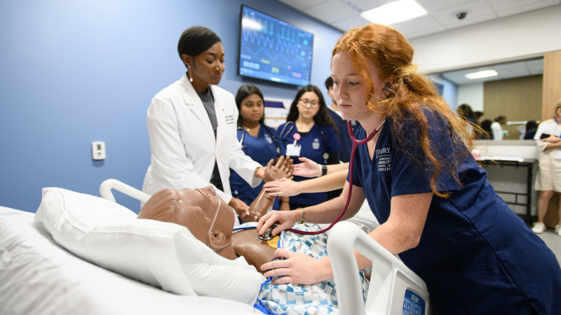 Nursing students at the Nell Hodgson Woodruff School of Nursing at Emory University