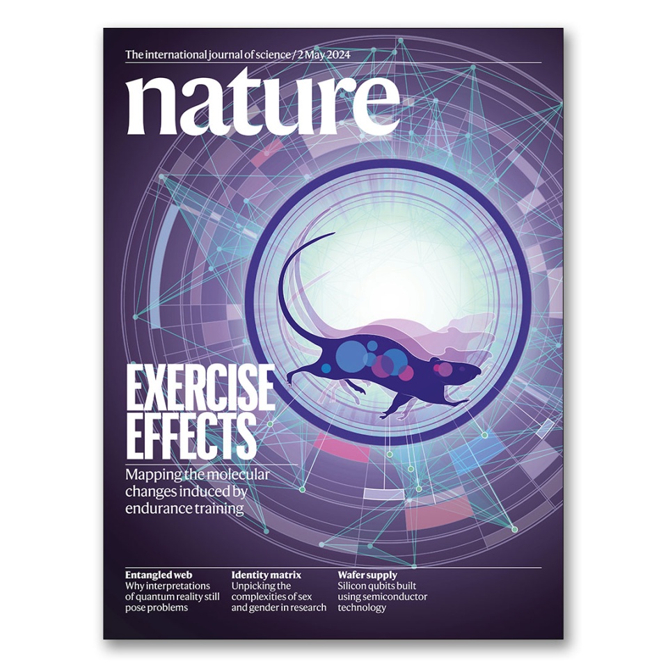 The May 2024 cover of the journal Nature, featuring MoTrPAC findings.