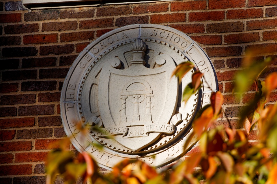 Georgia Tech Seal in Fall