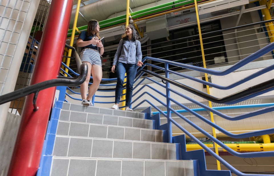 Students Walking in the Manufacturing Related Disciplines Complex