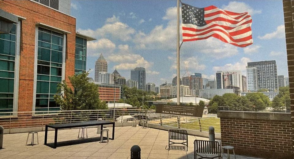 American Flag at Veterans Resource Center