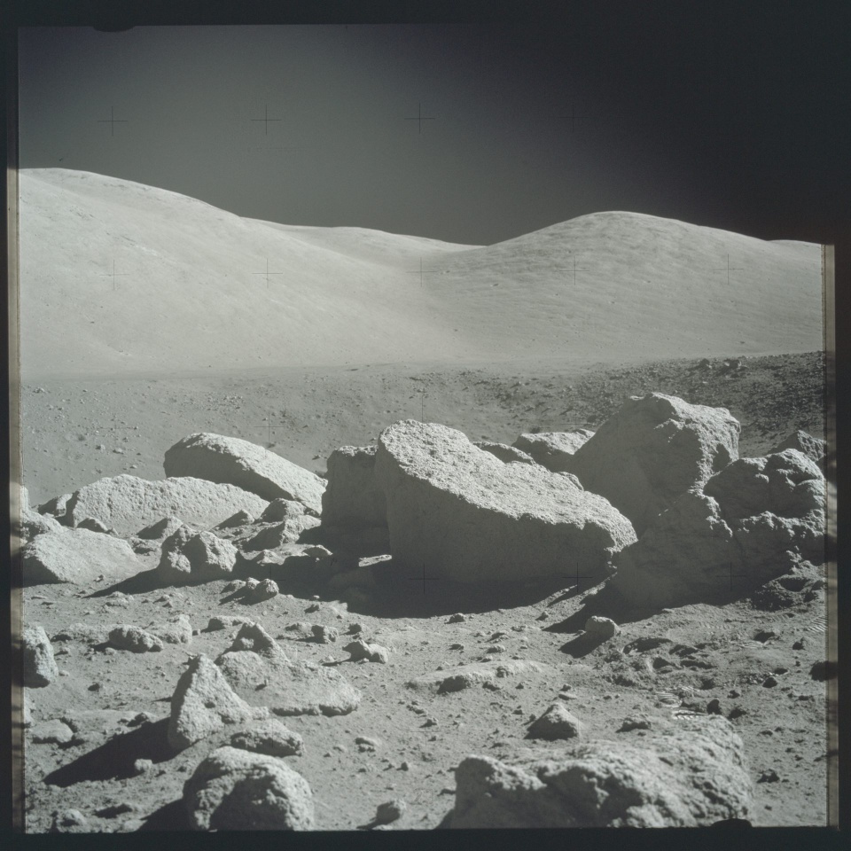 The Camelot crater in the Moon’s Taurus-Littrow Valley is where the sample containing trivalent titanium was found. NASA/Apollo 17: AS17-145-22159