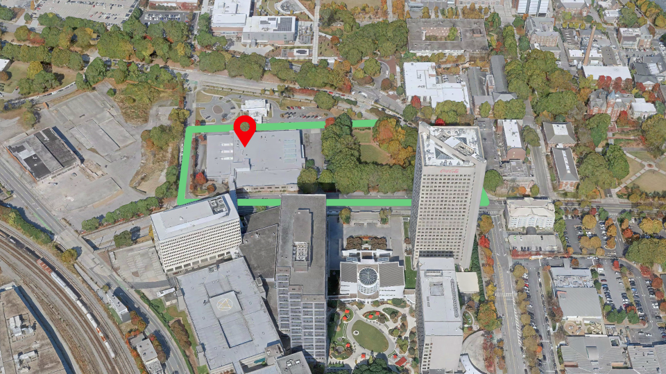 Map of the Coca cola property