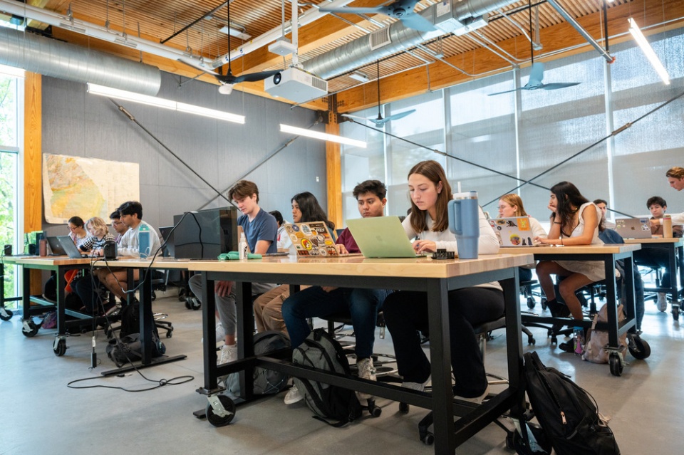 Georgia Tech students in class