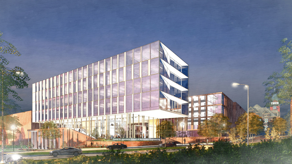 Proposed rendering of new Aerospace Engineering Building